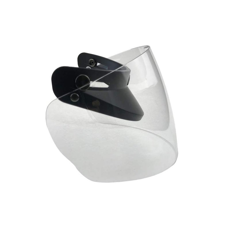 WANCAR Standard 3-Snap Button Universal Visor for Open Face Motorcycle Helmet Wind Shield Flip Up Down(Clear) - Image 4